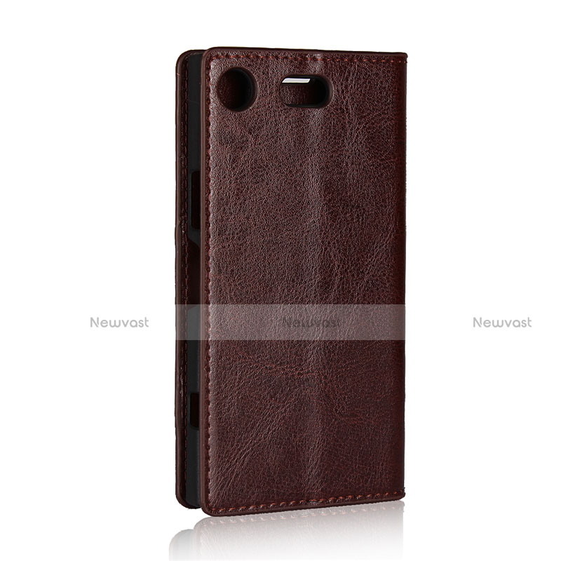 Leather Case Stands Flip Cover L03 Holder for Sony Xperia XZ1 Compact