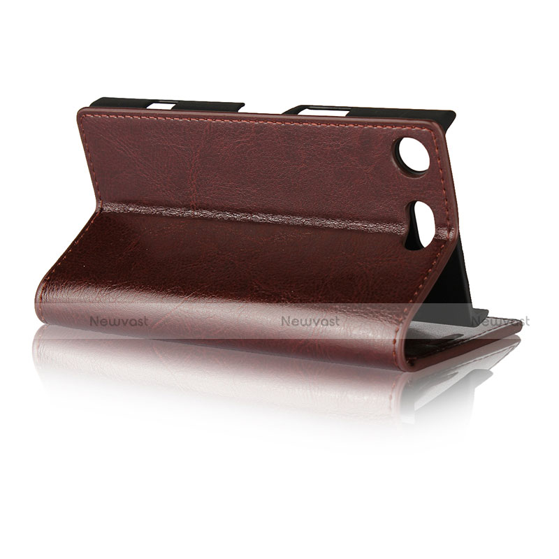 Leather Case Stands Flip Cover L03 Holder for Sony Xperia XZ1 Compact