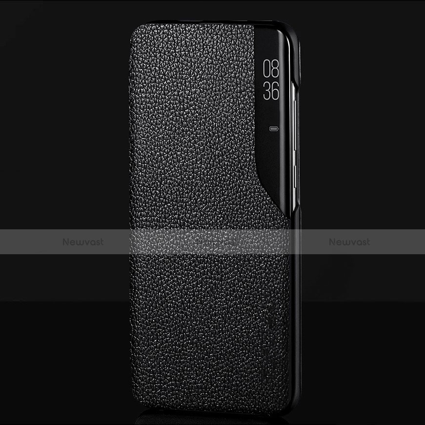 Leather Case Stands Flip Cover L03 Holder for Xiaomi Mi 10 Black