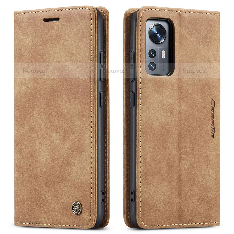 Leather Case Stands Flip Cover L03 Holder for Xiaomi Mi 12S 5G Khaki