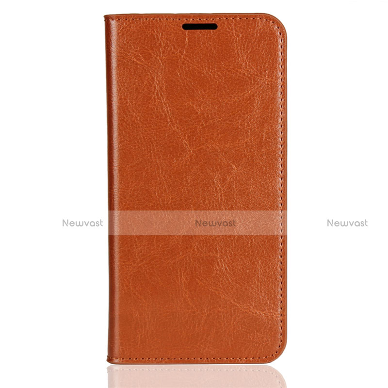 Leather Case Stands Flip Cover L03 Holder for Xiaomi Mi 8 Orange