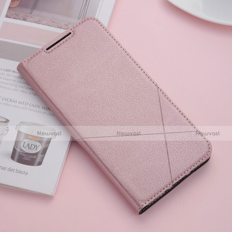 Leather Case Stands Flip Cover L03 Holder for Xiaomi Redmi 8 Rose Gold