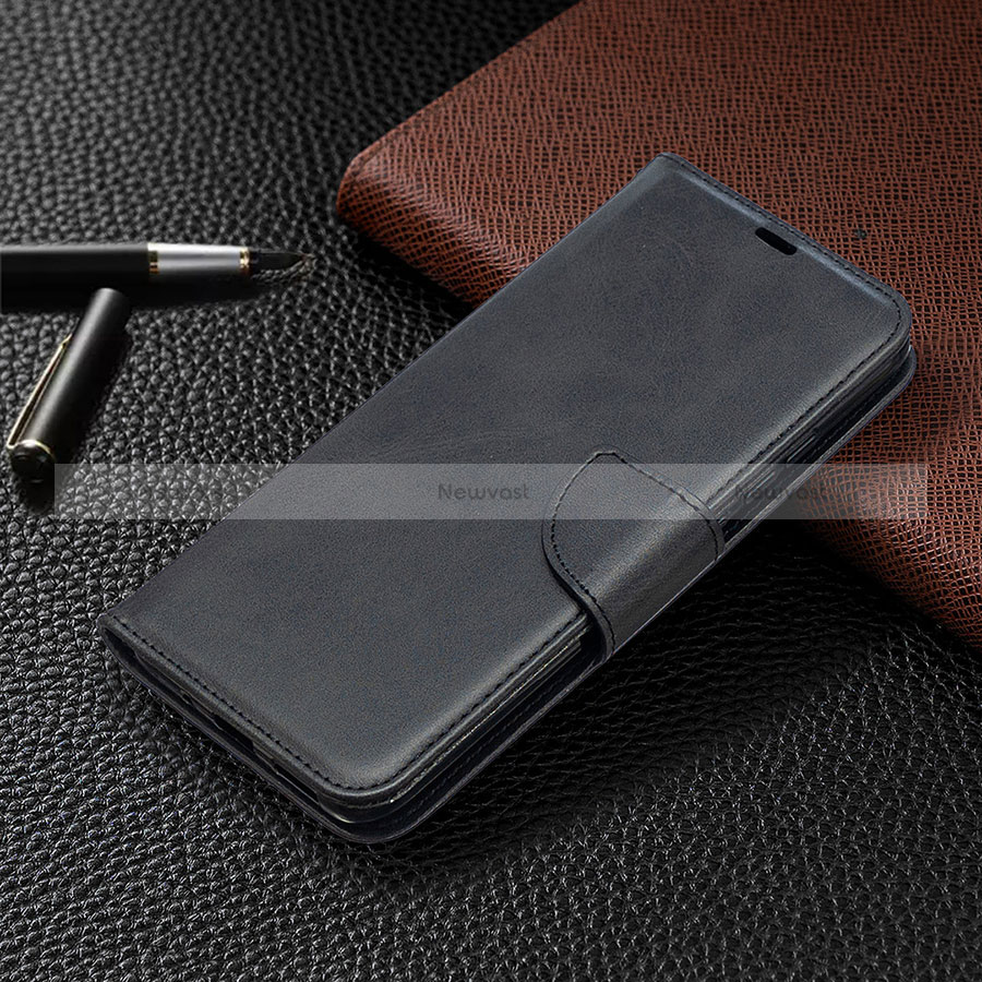 Leather Case Stands Flip Cover L03 Holder for Xiaomi Redmi 9 Activ Black