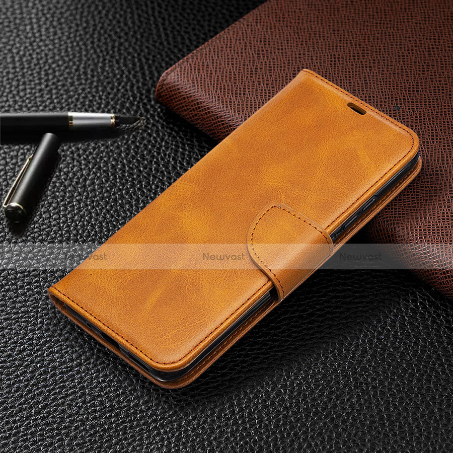 Leather Case Stands Flip Cover L03 Holder for Xiaomi Redmi 9C NFC Orange