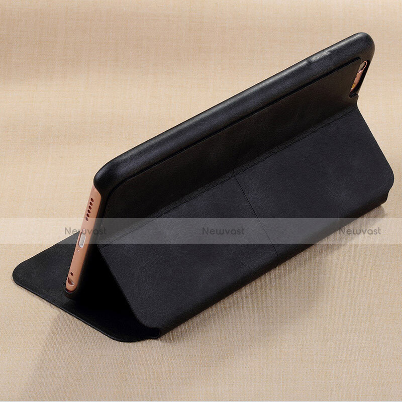 Leather Case Stands Flip Cover L04 for Apple iPhone 6 Black