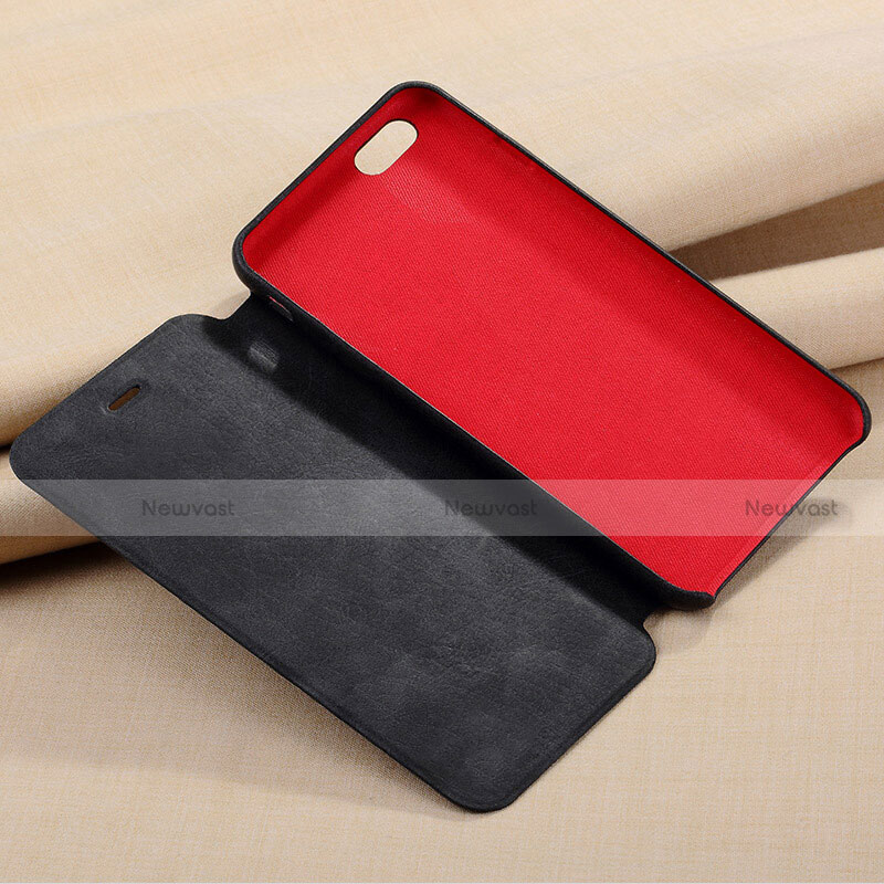 Leather Case Stands Flip Cover L04 for Apple iPhone 6 Black