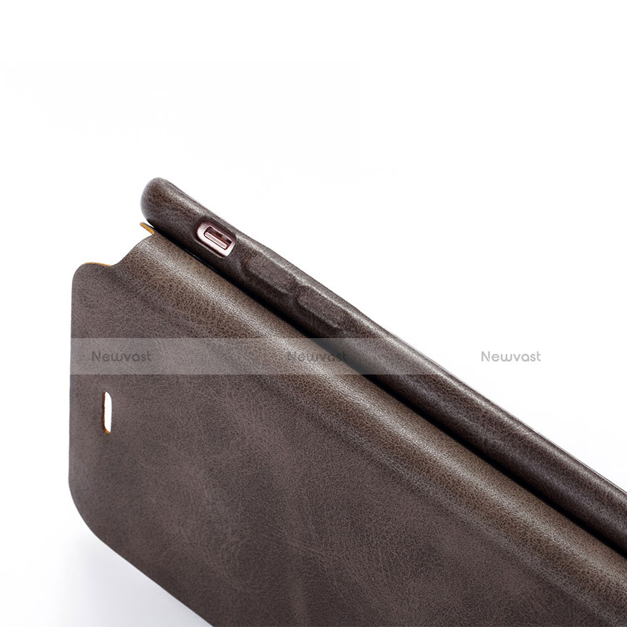 Leather Case Stands Flip Cover L04 for Apple iPhone 6 Brown