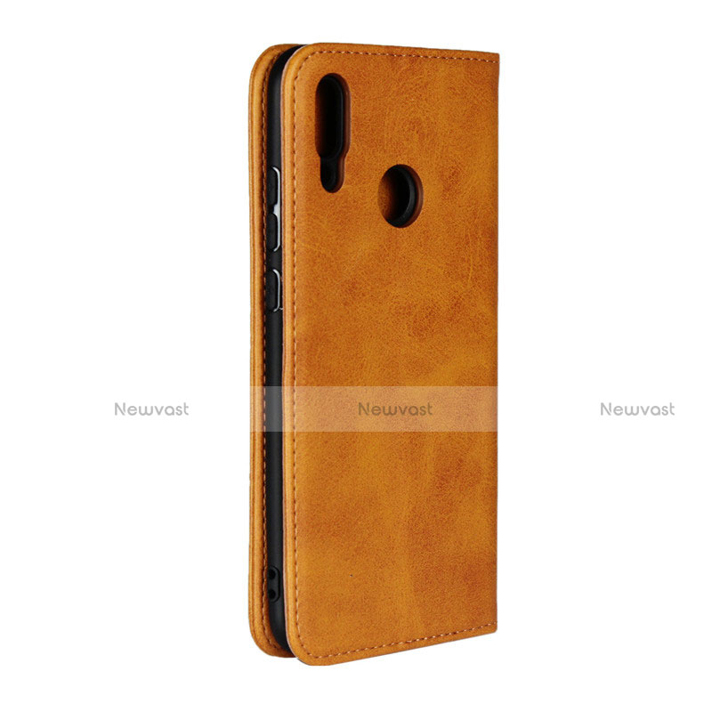 Leather Case Stands Flip Cover L04 for Huawei Honor 10 Lite Brown