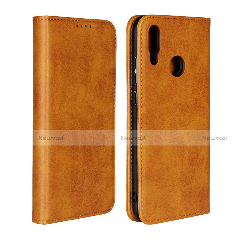 Leather Case Stands Flip Cover L04 for Huawei Honor 10 Lite Brown