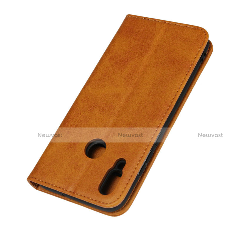 Leather Case Stands Flip Cover L04 for Huawei Honor 10 Lite Brown