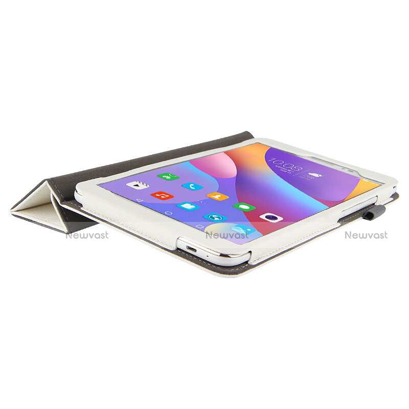 Leather Case Stands Flip Cover L04 for Huawei Honor Pad 2 White