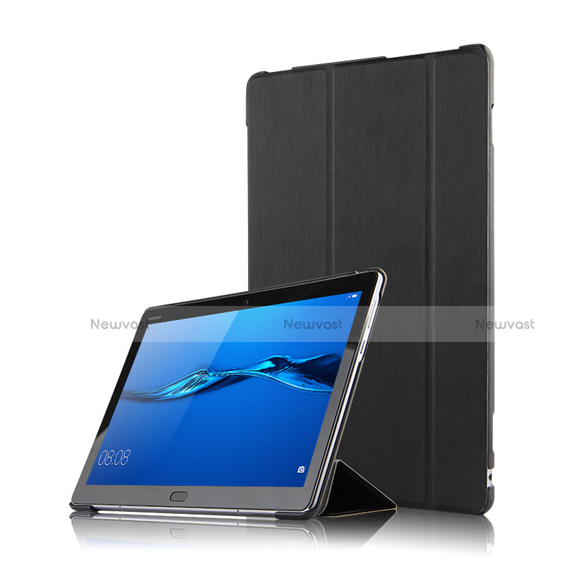 Leather Case Stands Flip Cover L04 for Huawei MediaPad M3 Lite 10.1 BAH-W09 Black