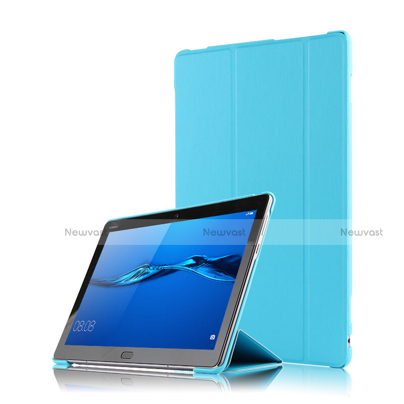 Leather Case Stands Flip Cover L04 for Huawei MediaPad M3 Lite 10.1 BAH-W09 Sky Blue