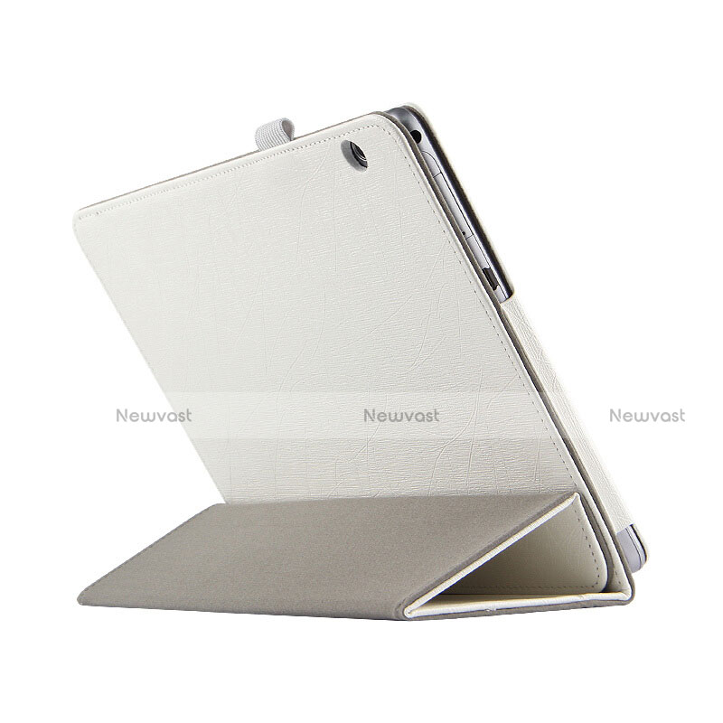 Leather Case Stands Flip Cover L04 for Huawei MediaPad T3 10 AGS-L09 AGS-W09 White