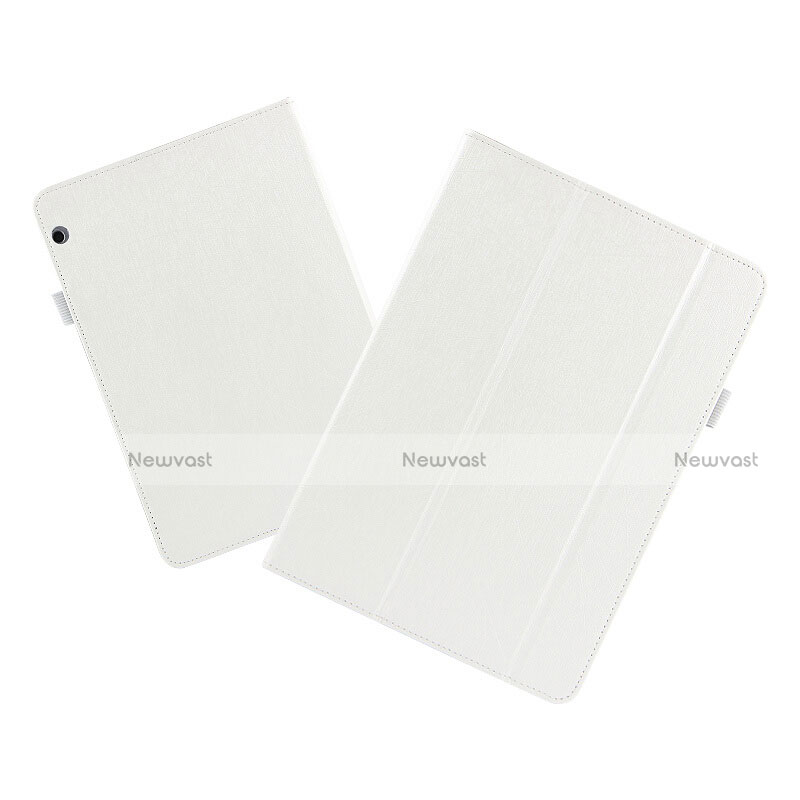 Leather Case Stands Flip Cover L04 for Huawei MediaPad T3 10 AGS-L09 AGS-W09 White