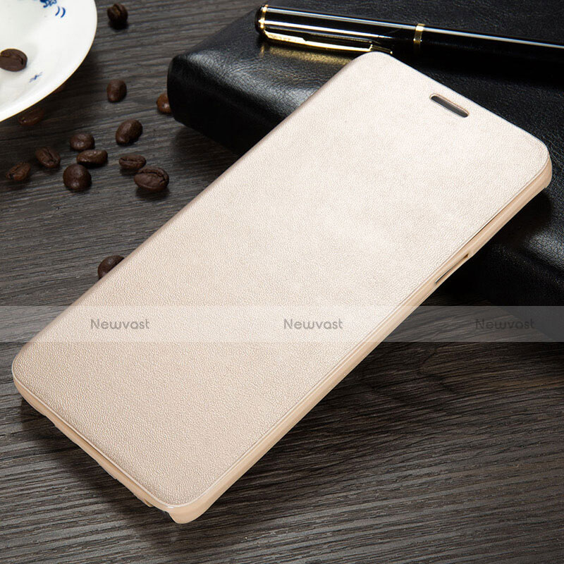 Leather Case Stands Flip Cover L04 for Samsung Galaxy Note 5 N9200 N920 N920F Gold