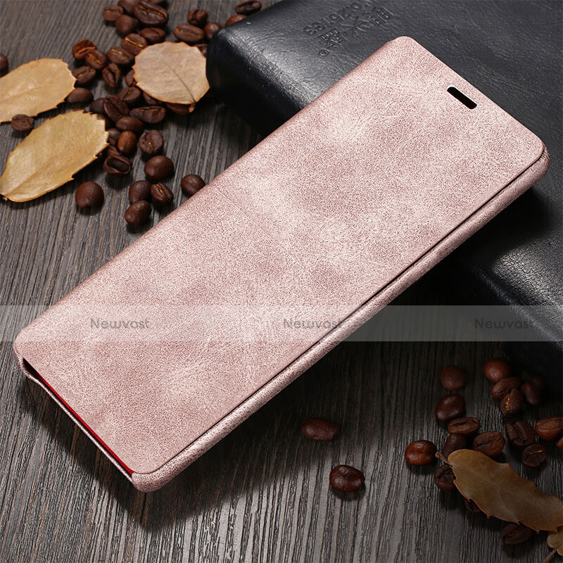 Leather Case Stands Flip Cover L04 for Samsung Galaxy Note 8 Duos N950F Pink