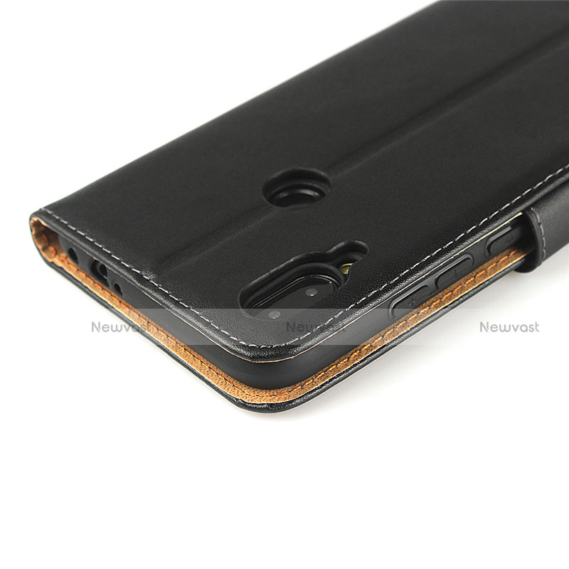 Leather Case Stands Flip Cover L04 for Xiaomi Redmi Note 7 Black