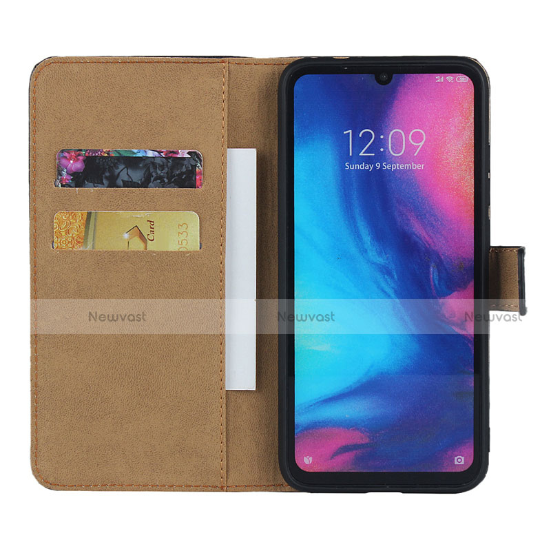 Leather Case Stands Flip Cover L04 for Xiaomi Redmi Note 7 Black