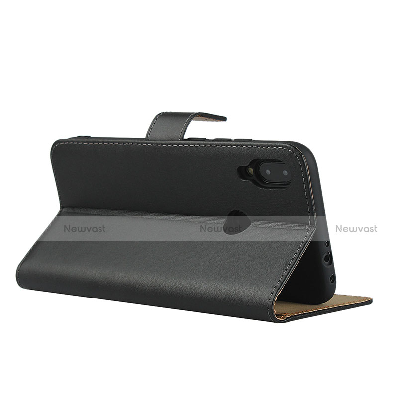 Leather Case Stands Flip Cover L04 for Xiaomi Redmi Note 7 Black