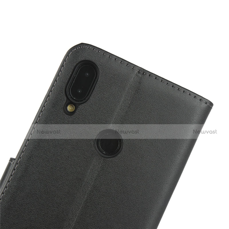 Leather Case Stands Flip Cover L04 for Xiaomi Redmi Note 7 Black