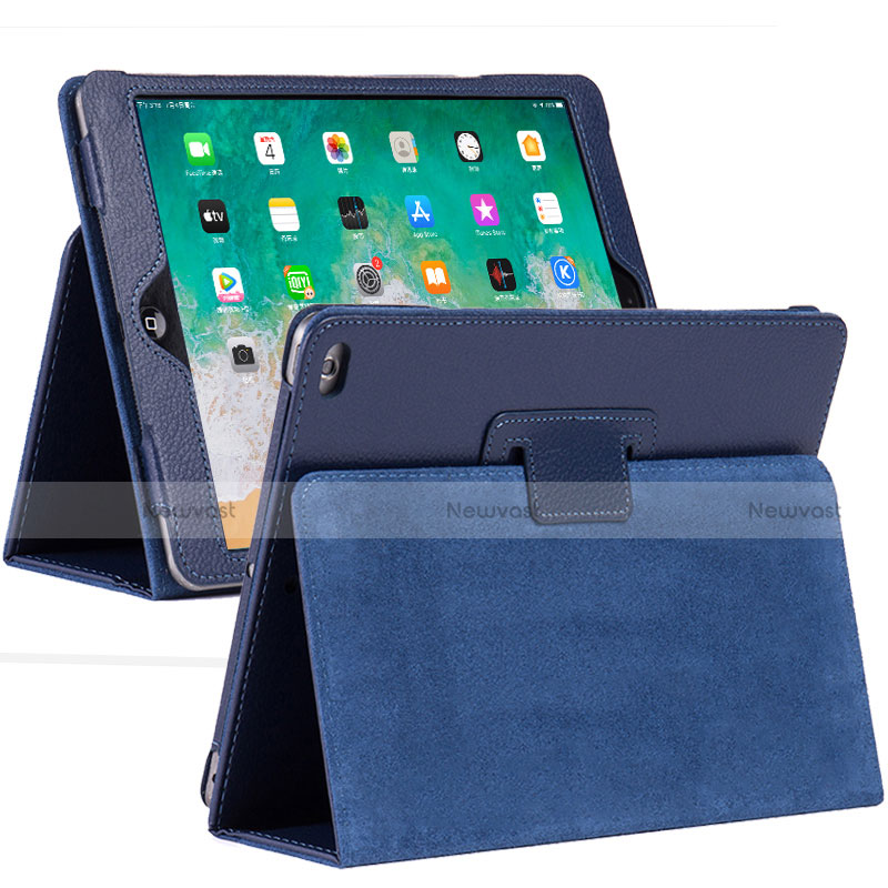 Leather Case Stands Flip Cover L04 Holder for Apple iPad 10.2 (2019) Blue