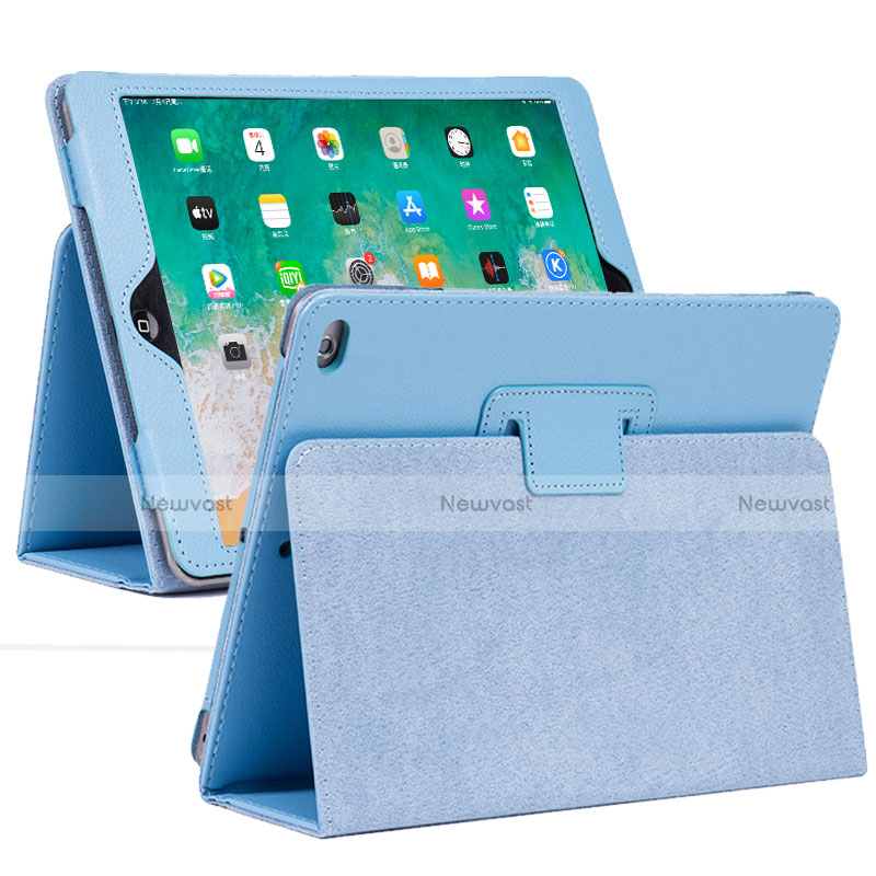 Leather Case Stands Flip Cover L04 Holder for Apple iPad 10.2 (2019) Mint Blue