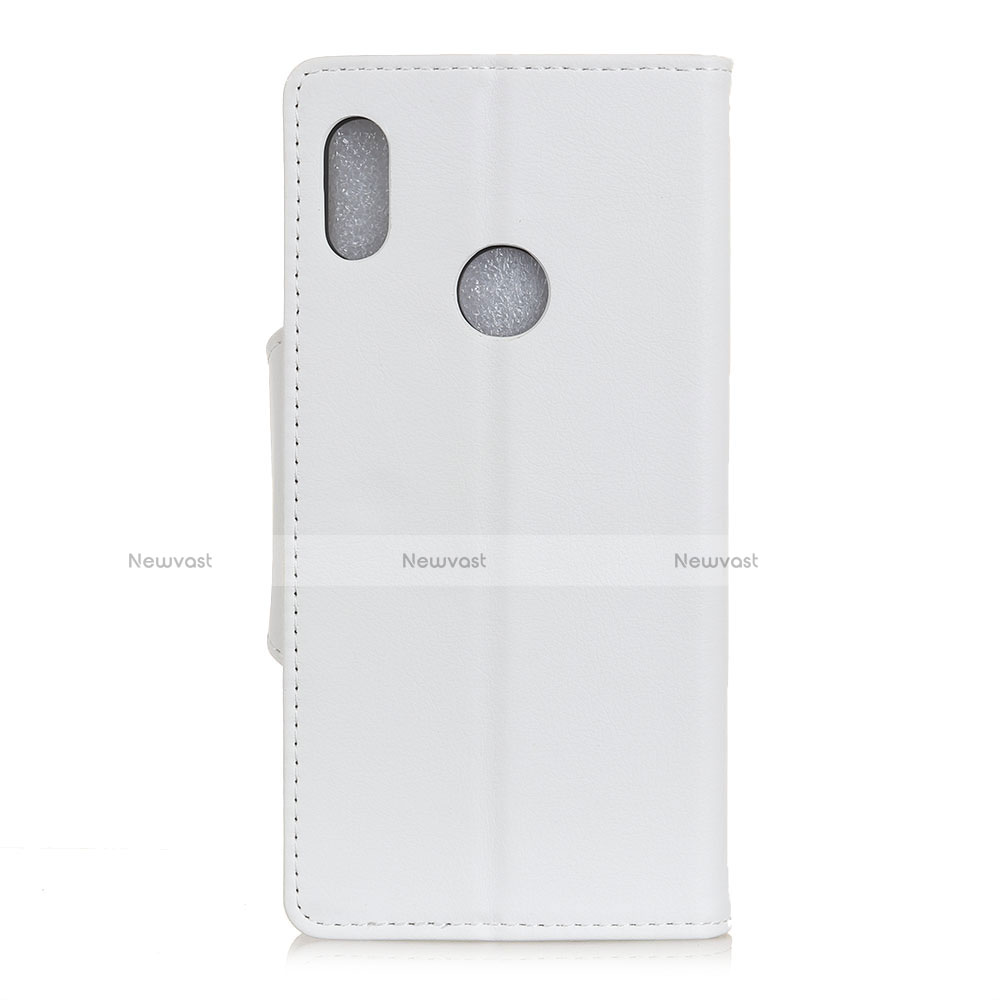 Leather Case Stands Flip Cover L04 Holder for BQ Vsmart joy 1 White