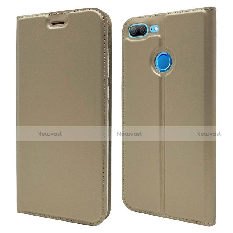 Leather Case Stands Flip Cover L04 Holder for Huawei Honor 9 Lite Gold