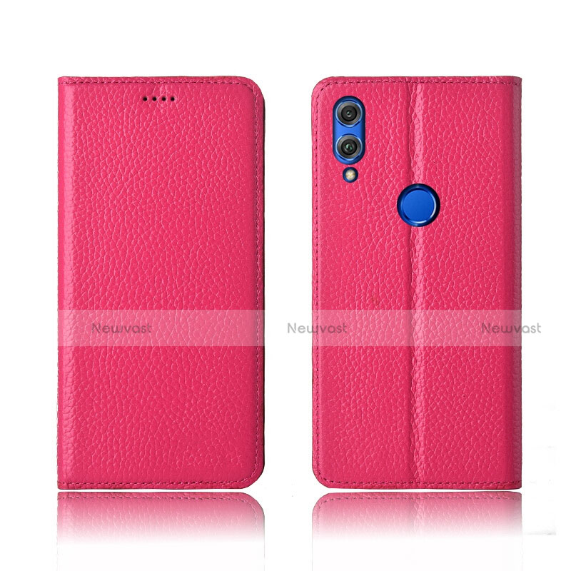 Leather Case Stands Flip Cover L04 Holder for Huawei Honor View 10 Lite Red