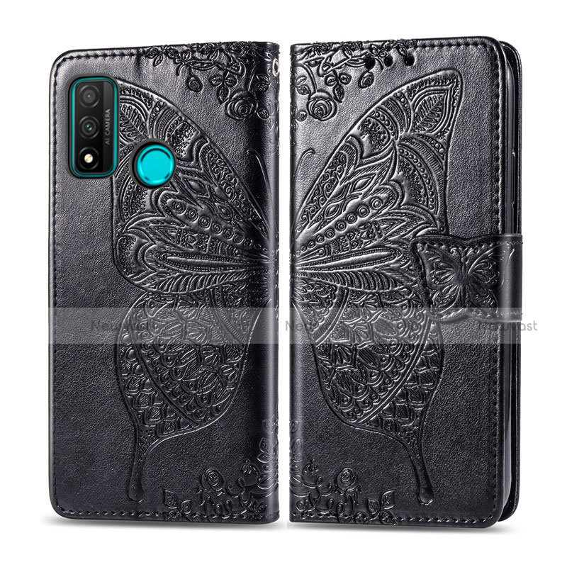 Leather Case Stands Flip Cover L04 Holder for Huawei Nova Lite 3 Plus Black