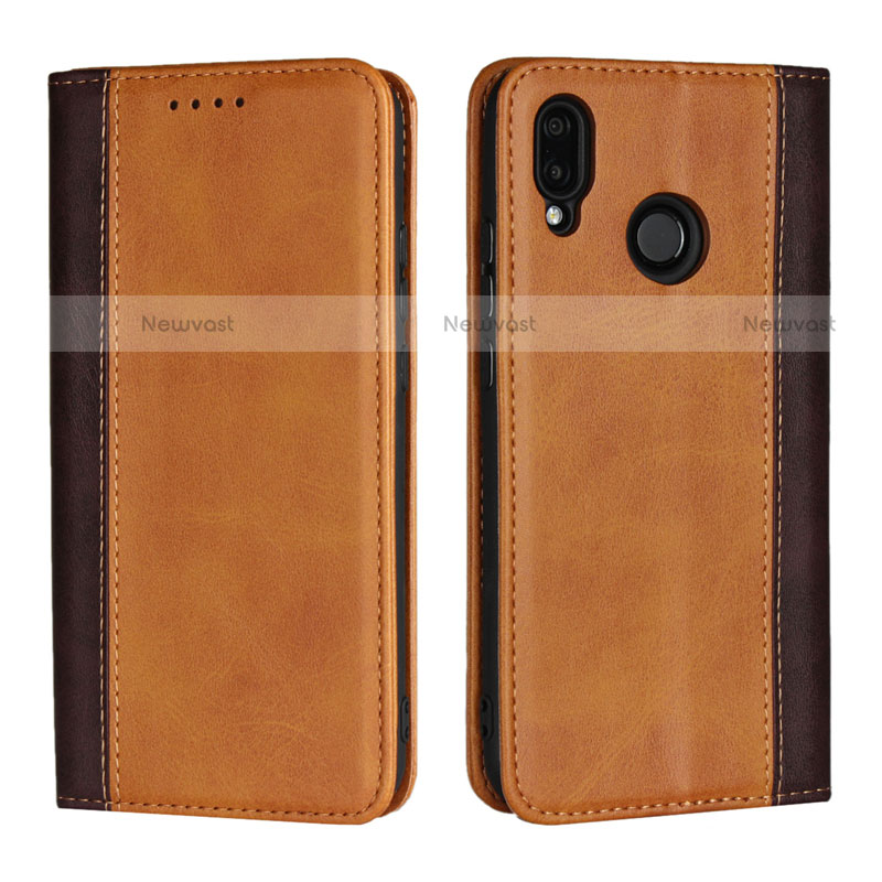 Leather Case Stands Flip Cover L04 Holder for Huawei P20 Lite Orange