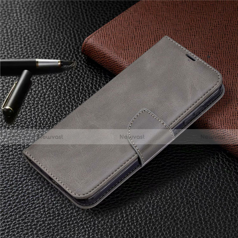 Leather Case Stands Flip Cover L04 Holder for Nokia 2.3 Gray