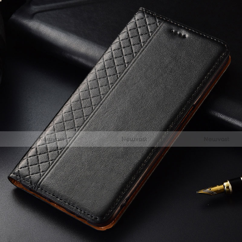 Leather Case Stands Flip Cover L04 Holder for Nokia 4.2 Black