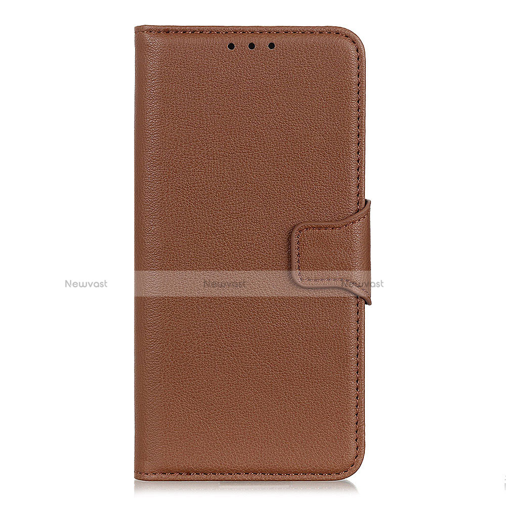 Leather Case Stands Flip Cover L04 Holder for Oppo Find X2 Pro Brown