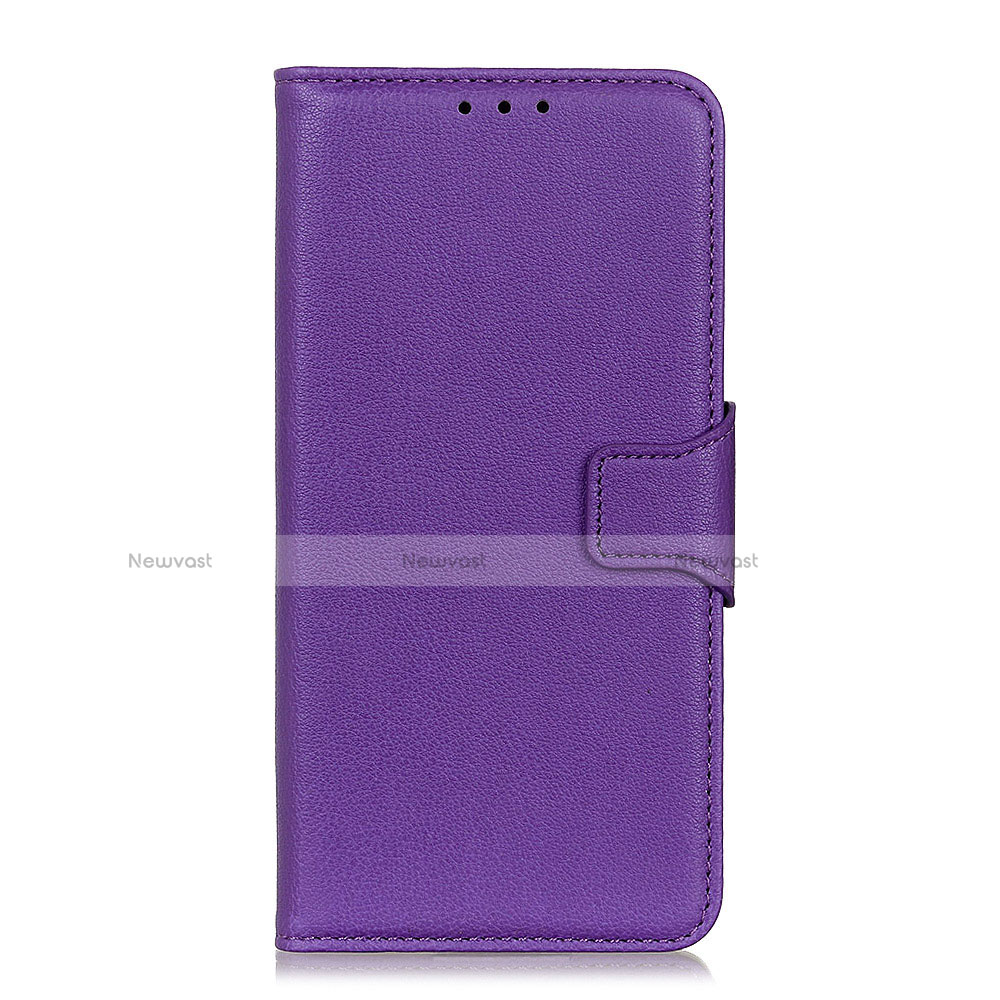 Leather Case Stands Flip Cover L04 Holder for Oppo Find X2 Pro Purple