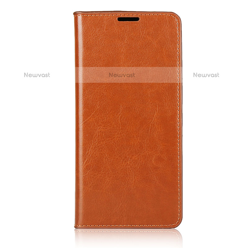 Leather Case Stands Flip Cover L04 Holder for Samsung Galaxy A71 4G A715 Orange