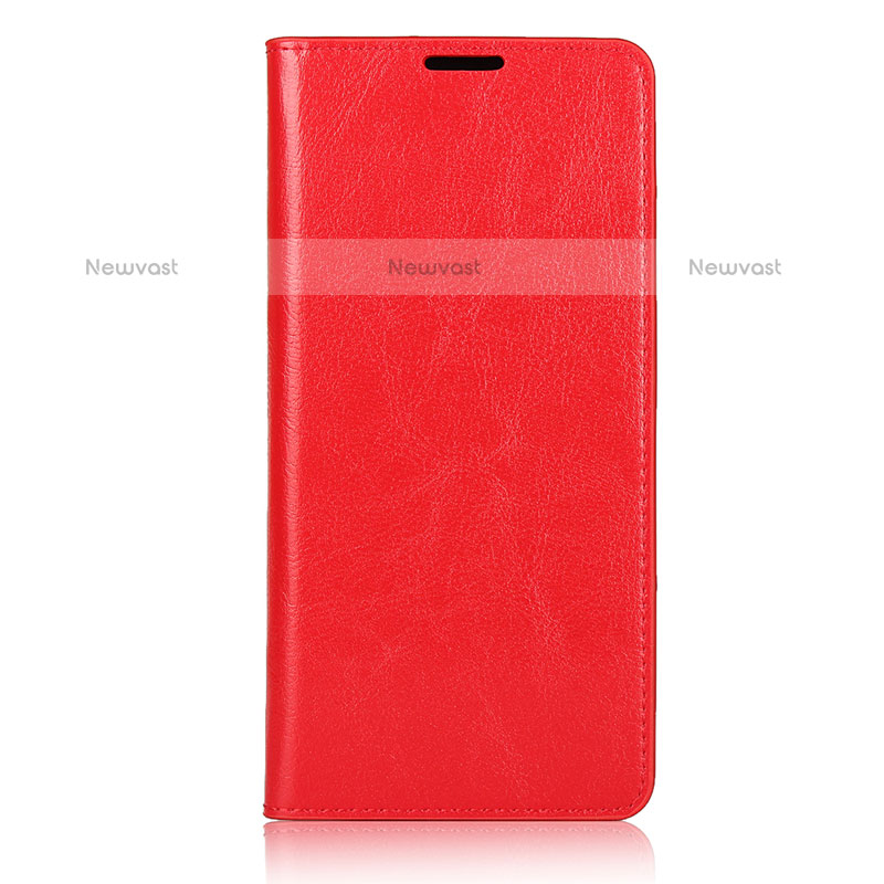 Leather Case Stands Flip Cover L04 Holder for Samsung Galaxy A71 4G A715 Red