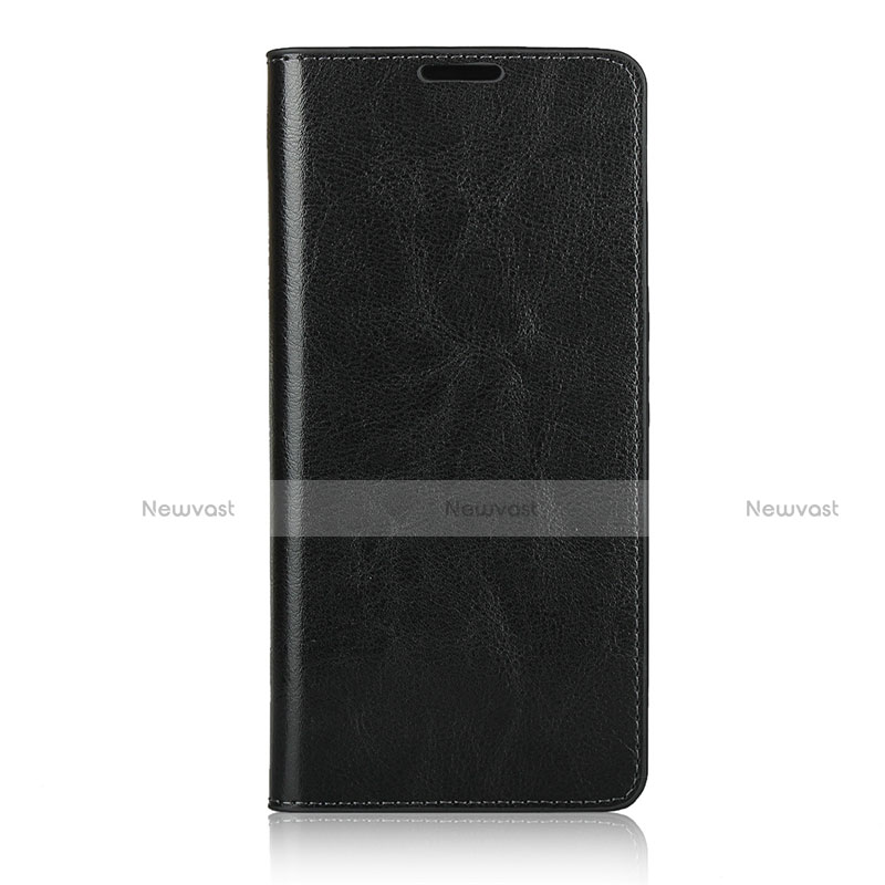 Leather Case Stands Flip Cover L04 Holder for Samsung Galaxy A71 5G Black