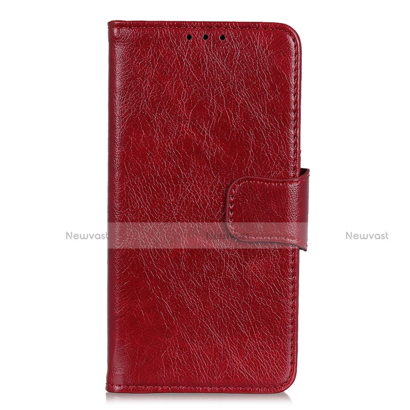 Leather Case Stands Flip Cover L04 Holder for Samsung Galaxy Note 20 Plus 5G Red Wine