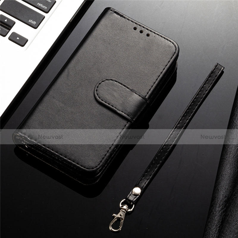 Leather Case Stands Flip Cover L04 Holder for Samsung Galaxy S20 Plus 5G Black