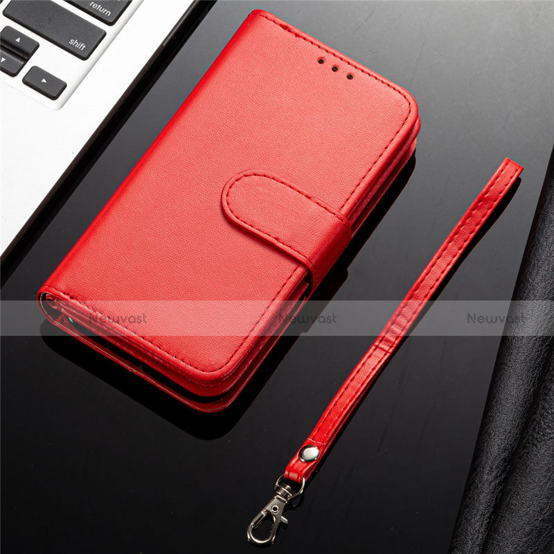 Leather Case Stands Flip Cover L04 Holder for Samsung Galaxy S20 Plus 5G Red