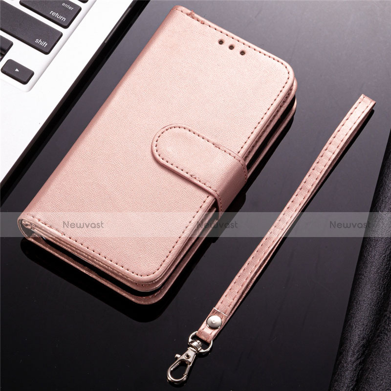 Leather Case Stands Flip Cover L04 Holder for Samsung Galaxy S20 Plus 5G Rose Gold