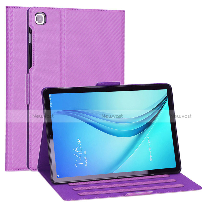 Leather Case Stands Flip Cover L04 Holder for Samsung Galaxy Tab S5e 4G 10.5 SM-T725 Purple