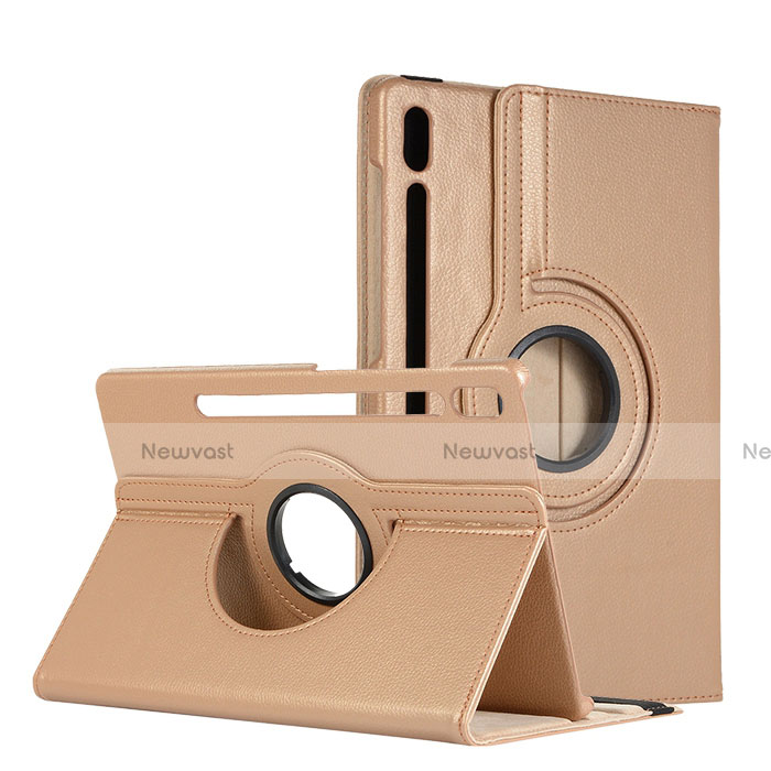 Leather Case Stands Flip Cover L04 Holder for Samsung Galaxy Tab S6 10.5 SM-T860 Gold