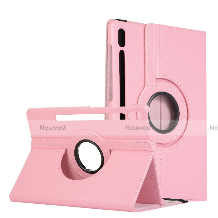 Leather Case Stands Flip Cover L04 Holder for Samsung Galaxy Tab S6 10.5 SM-T860 Pink