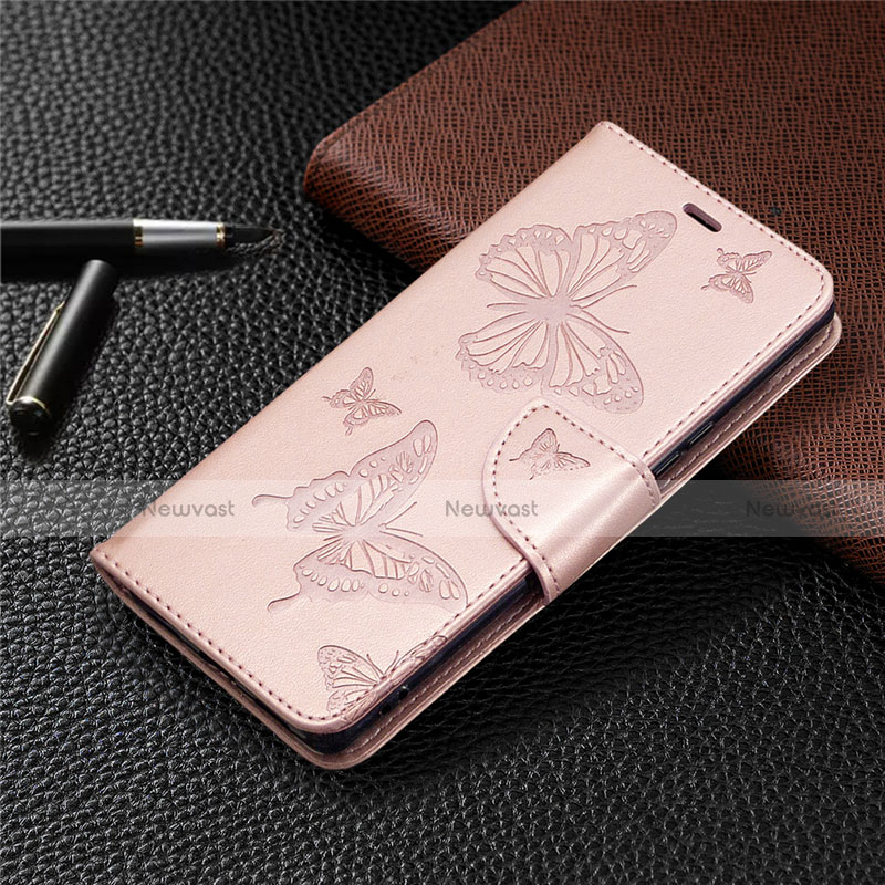 Leather Case Stands Flip Cover L04 Holder for Sony Xperia L4 Rose Gold