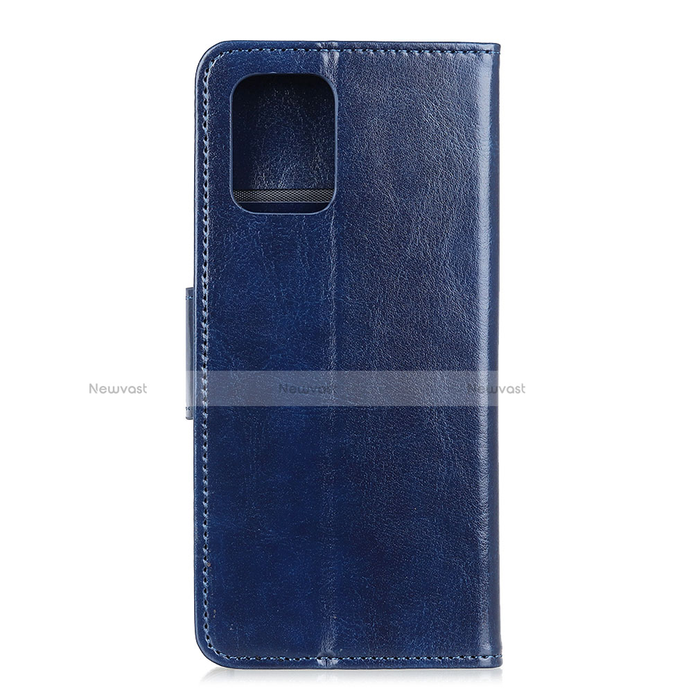 Leather Case Stands Flip Cover L04 Holder for Xiaomi Mi 10 Lite Blue