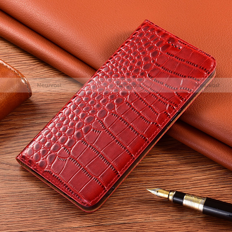 Leather Case Stands Flip Cover L04 Holder for Xiaomi Mi 11 Lite 5G NE Red