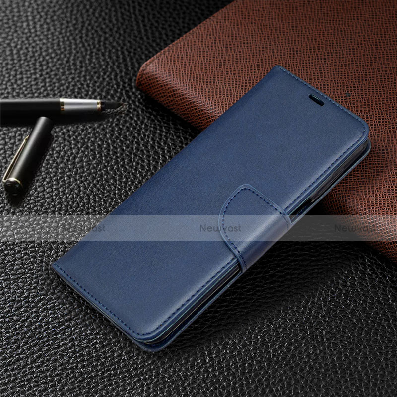 Leather Case Stands Flip Cover L04 Holder for Xiaomi Poco M2 Pro Blue